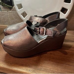 Chocolat Blu Wagga Gunmetal Wedges - 7